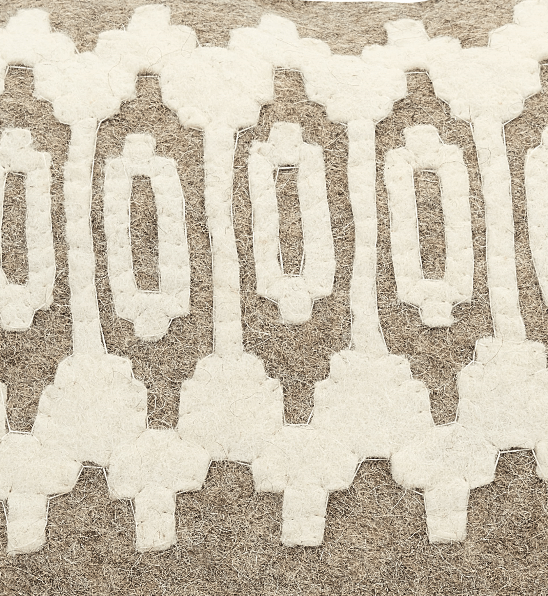 Hand Felted Wool Pillow - Scandinavian Design Gray - 20"