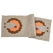 Hand Felted Wool Thanksgiving Turkey Table Runner - 16x44"