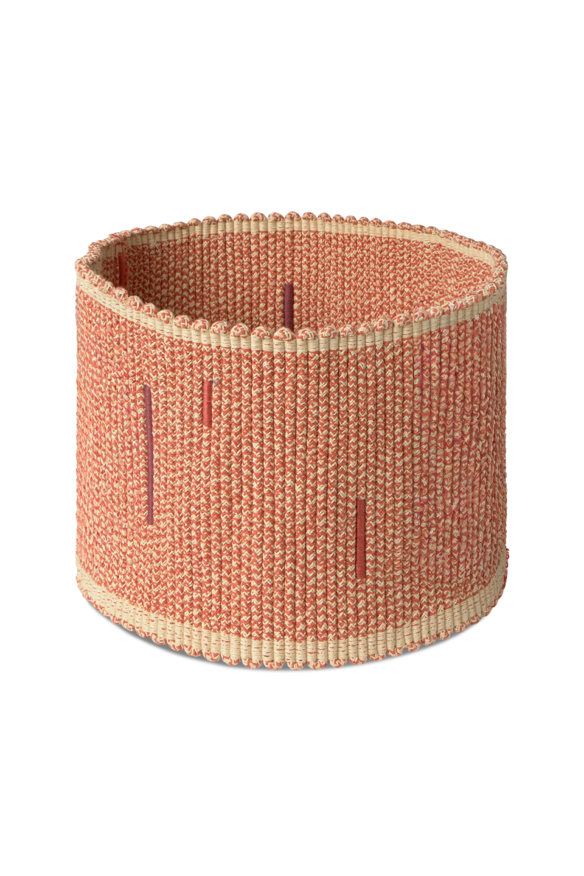 HANDLOOM BASKET VERTICAL TERRACOTA