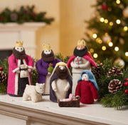 Handmade Nativity Scene In Hand Felted Wool