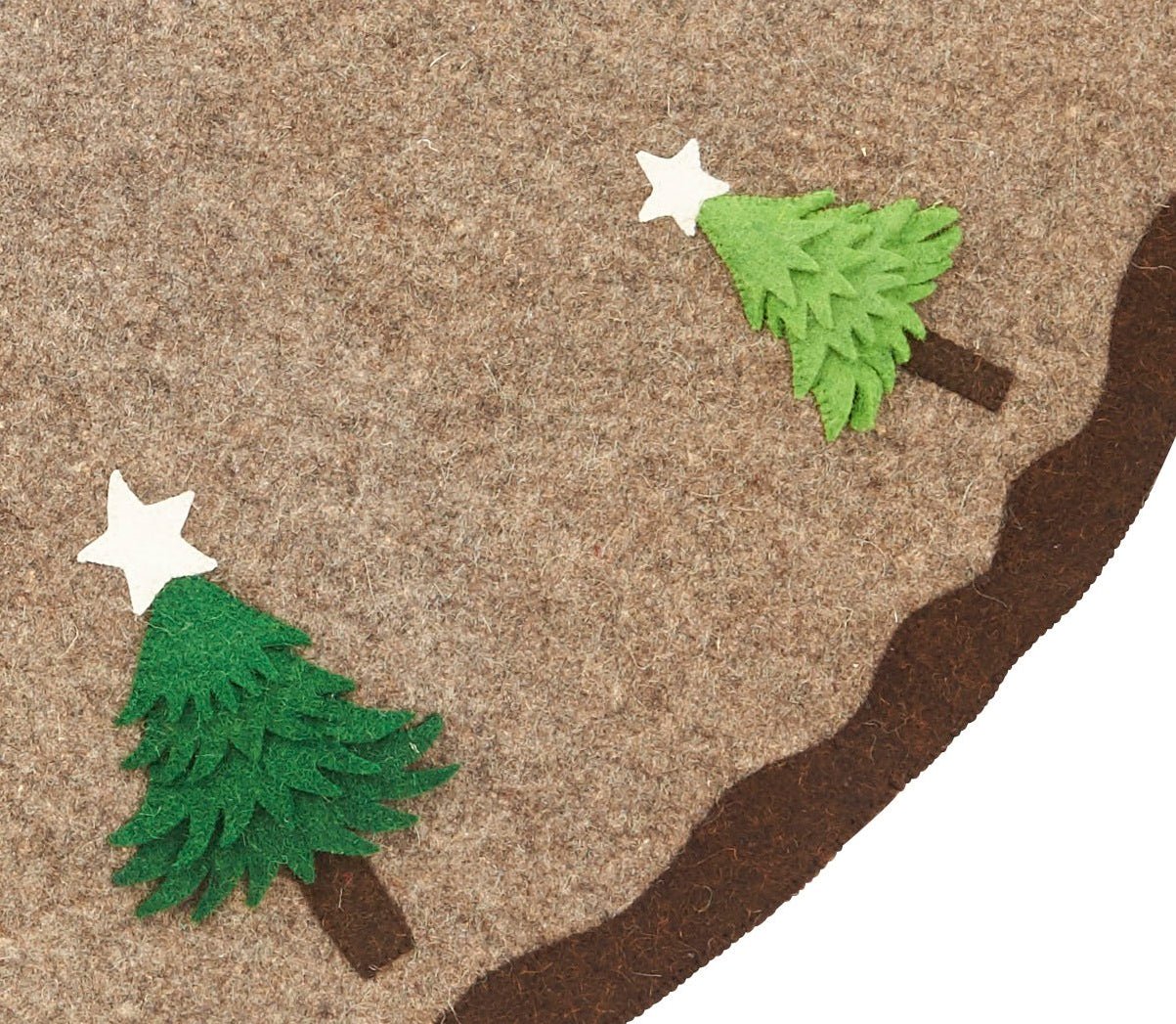 Handmade Christmas Trees Gray Christmas Tree Skirt Felt 60"