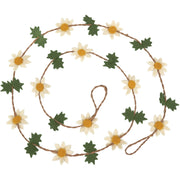 Handmade Garland And Bunting - Felt Daisies Jute - 6' Arcadia Home