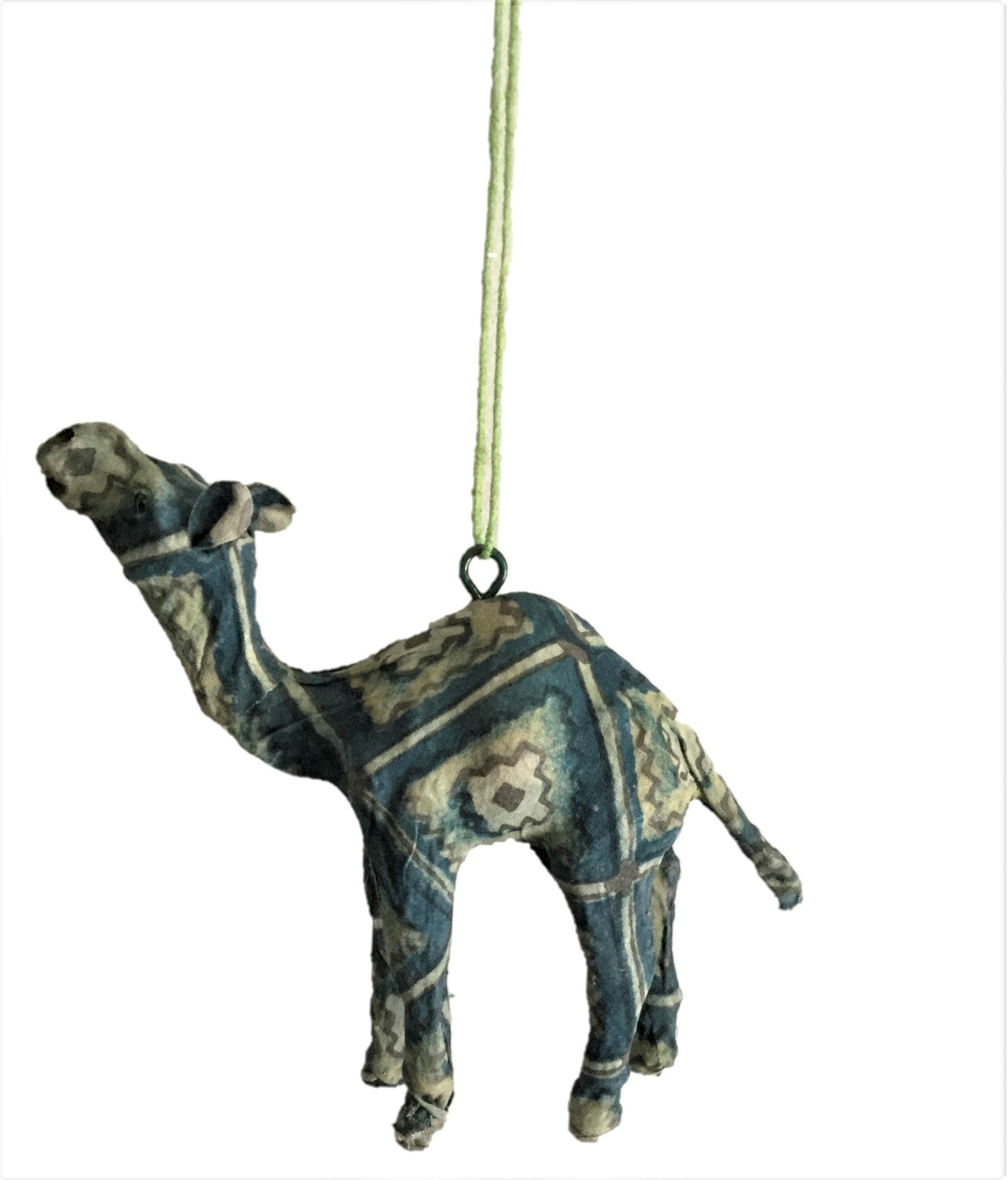 Handmade Paper Mache Camel Christmas Ornament