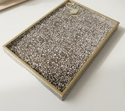 Handmade Reverse Painted Mirror Tray Terrazzo - Medium