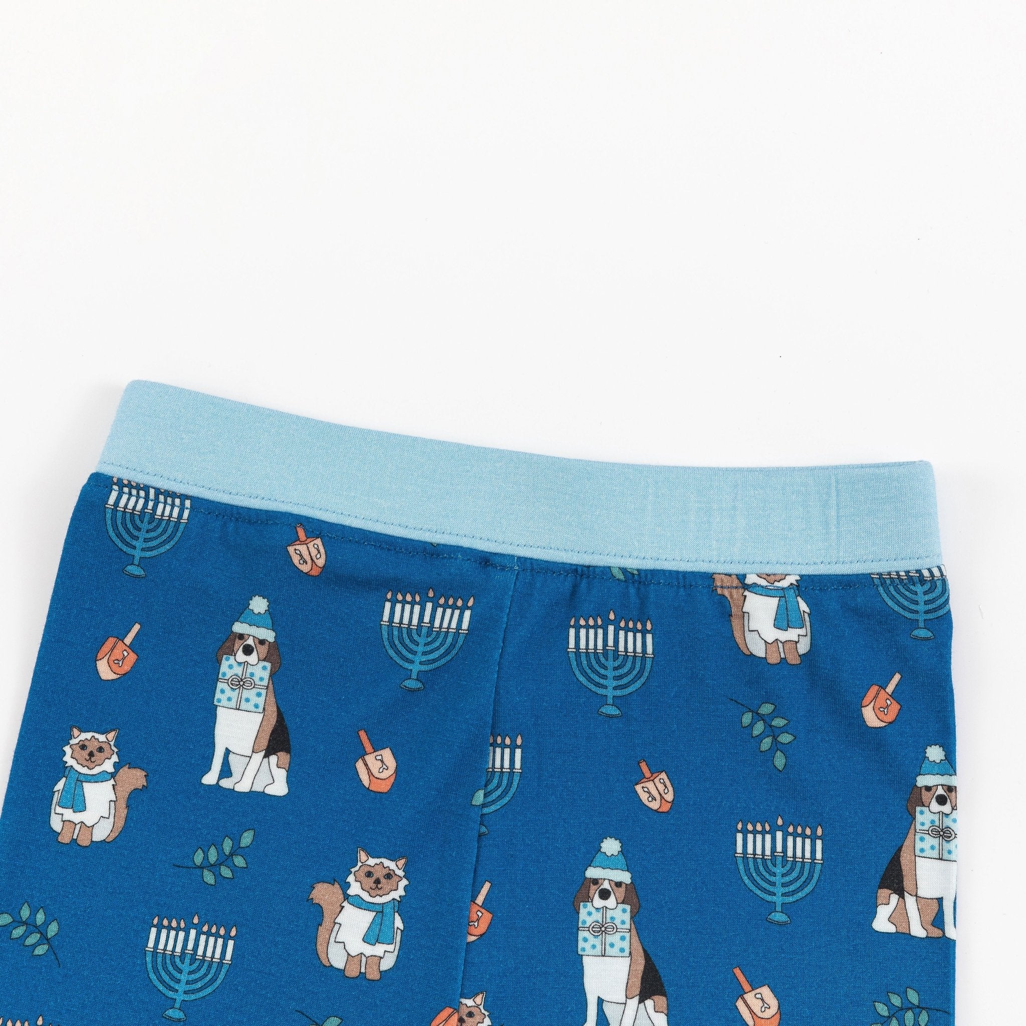 Hanukkah Pets (long Sleeve Pj) - Blue