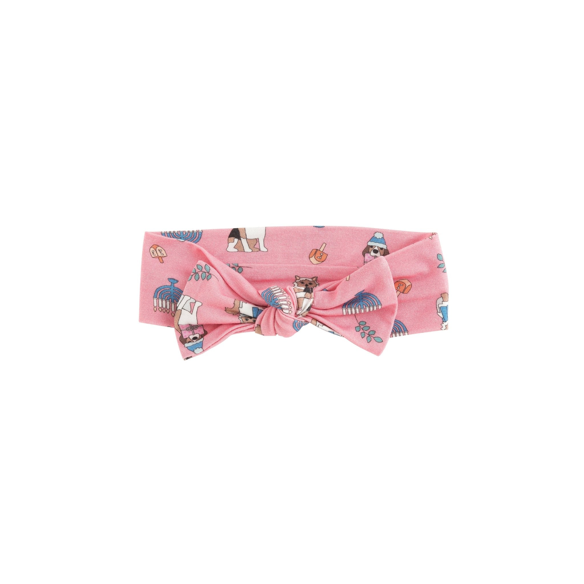 Preorder - Hanukkah Pets (bow Headband) - Pink