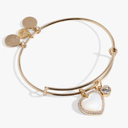 Mother Of Pearl Heart Anniversary Bangle