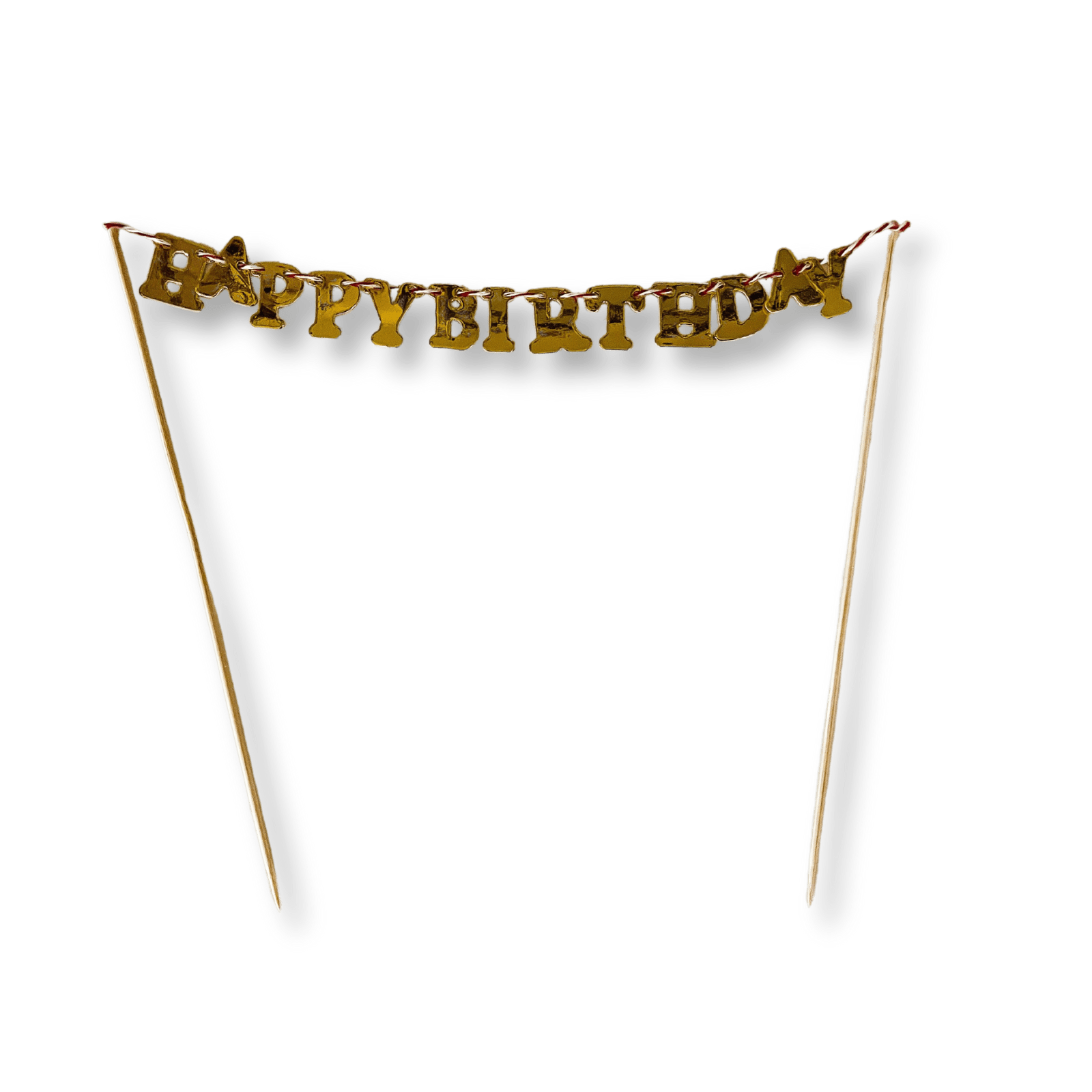 Hbd Cake Banner Gold