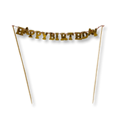 Hbd Cake Banner Gold