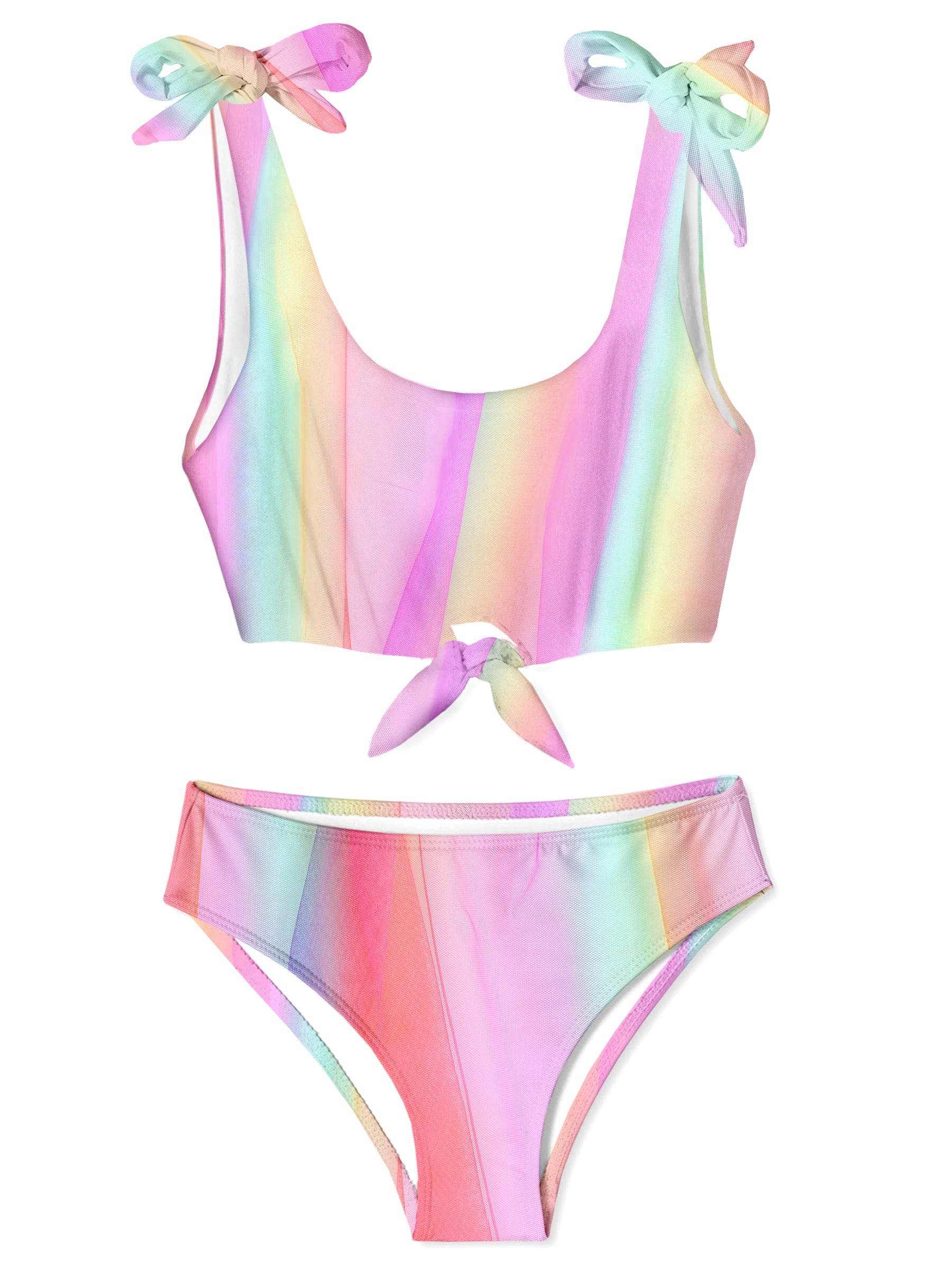 Beautiful Silver and Pink Bikini for Tween Girls – Stella Cove