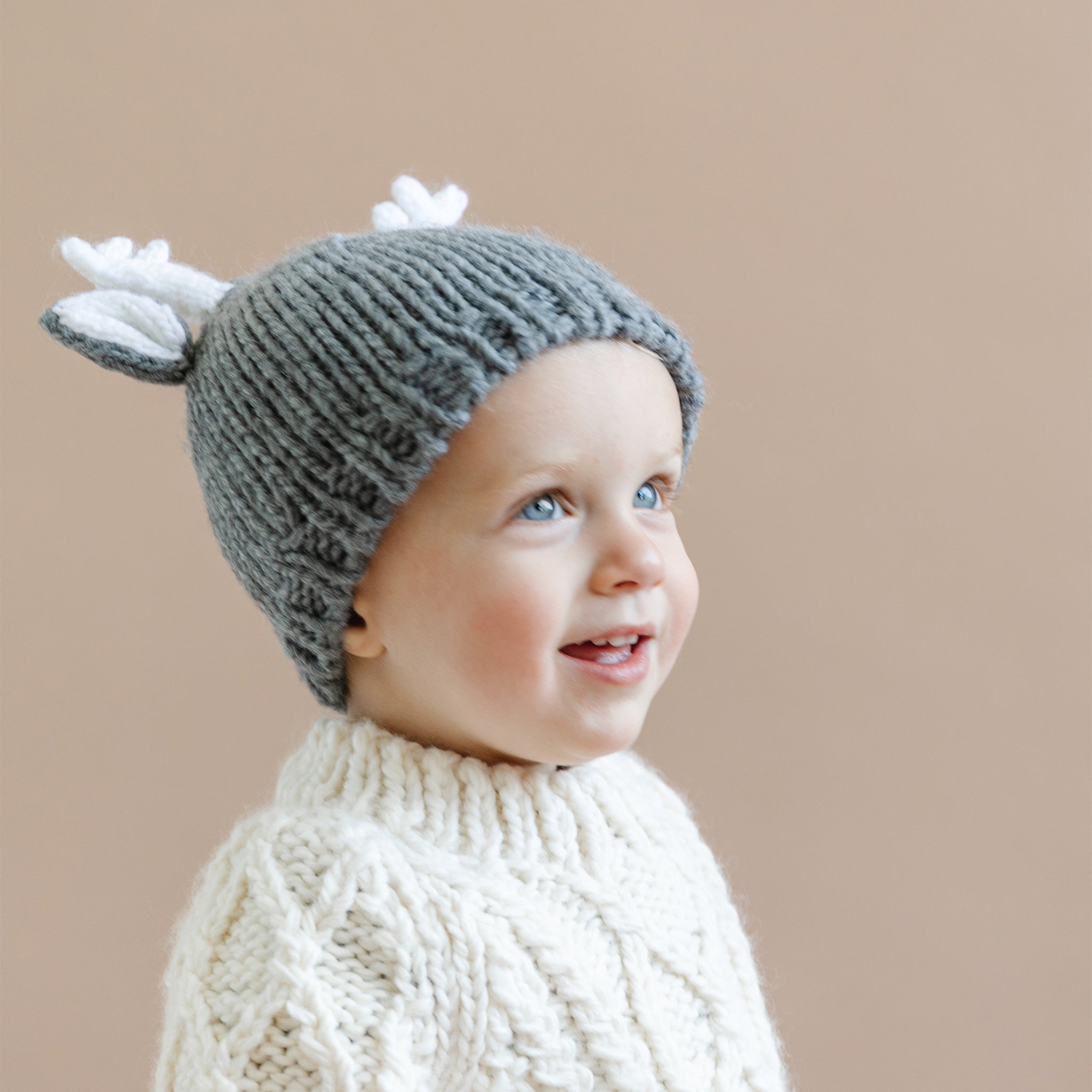 Hartley Deer Gray Knit Hat