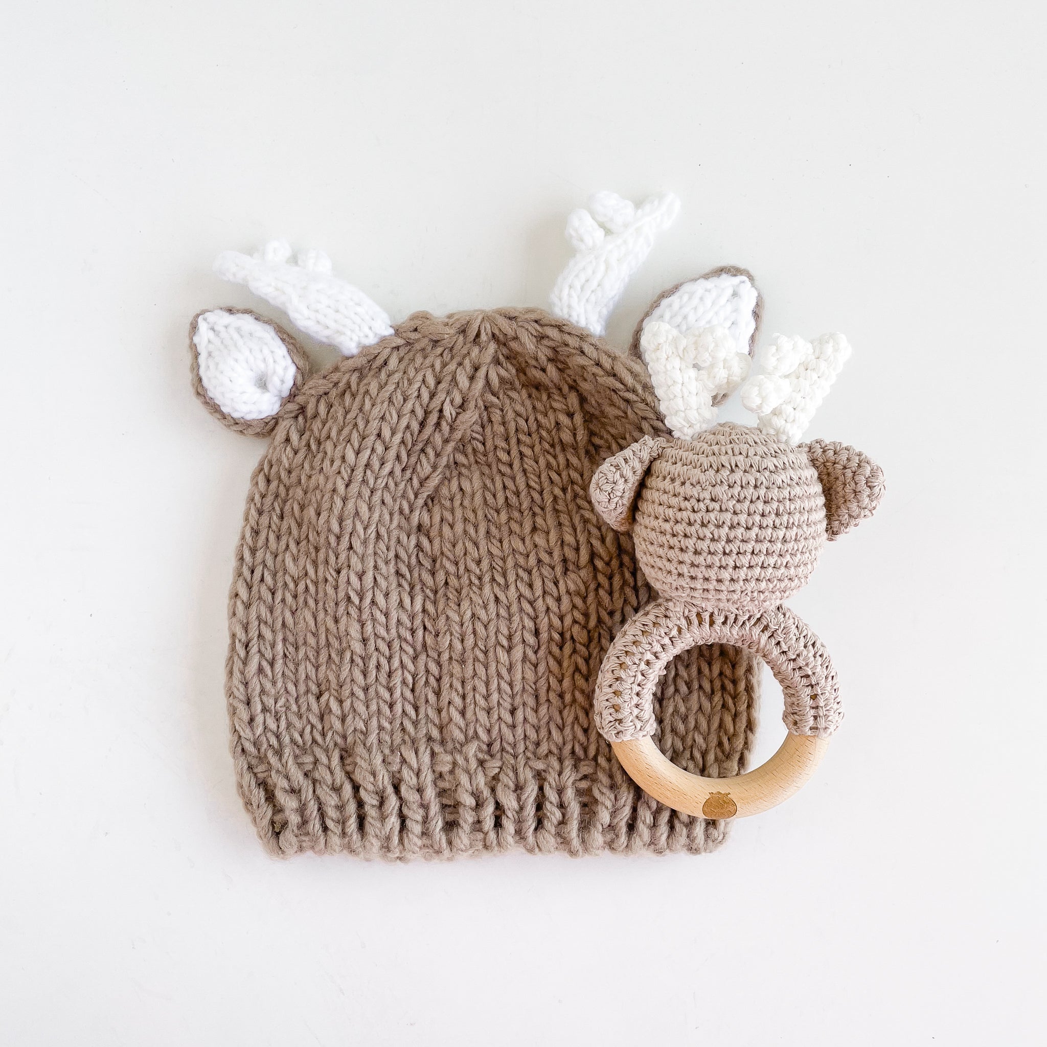 Cotton Crochet Rattle Teether, Deer