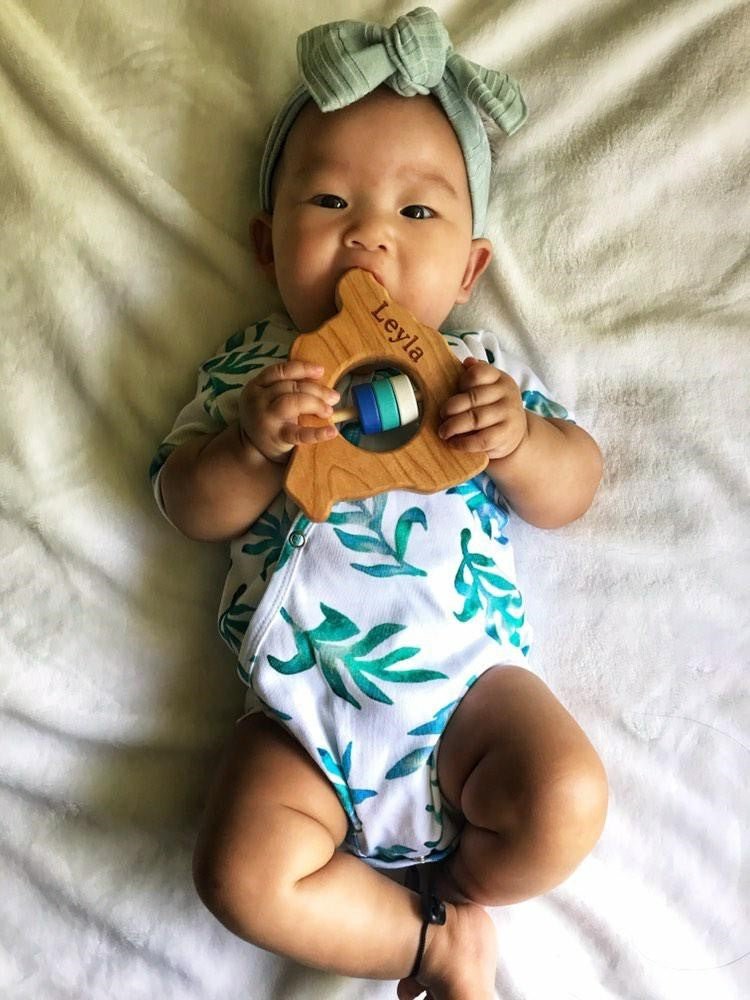 Hawaii State Big Island Wooden Baby Rattle™