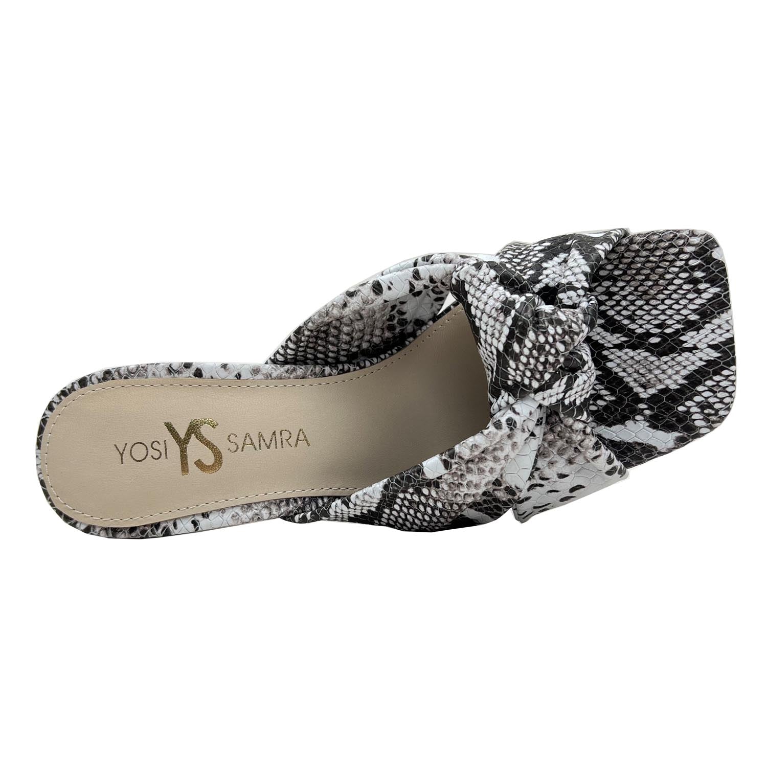 Hazel Knotted Dress Sandal In Snake Print