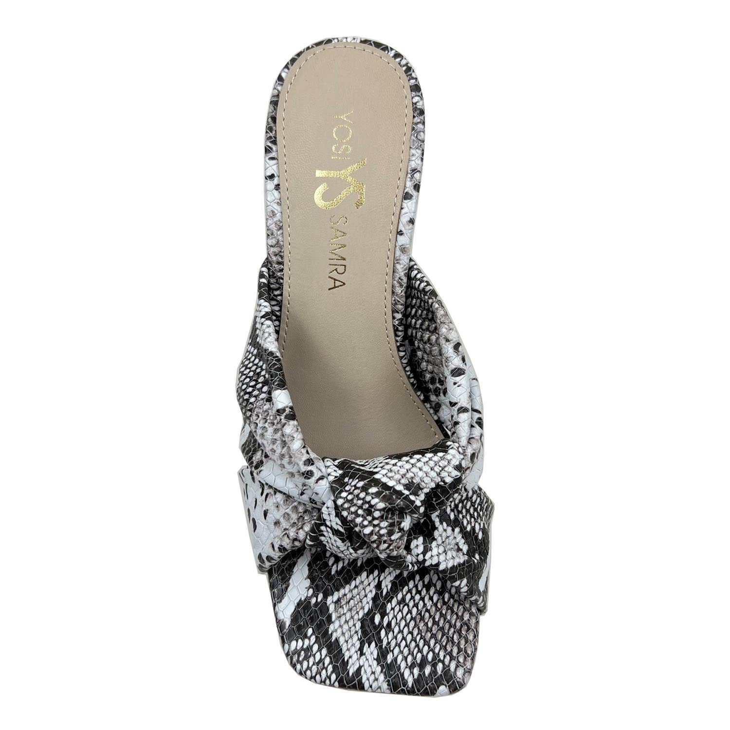 Hazel Knotted Dress Sandal In Snake Print