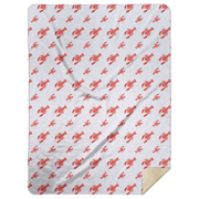 Heads Or Tails Plush Throw Blanket 60x80 Crawfish Lobster