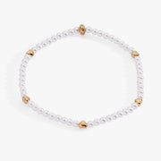 Heart And Pearl Stretch Bracelet