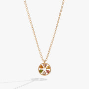 Heart Crystal Wheel Necklace