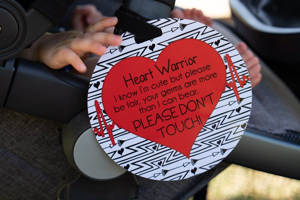 Heart Warrior No Touching Baby Car Seat Tag
