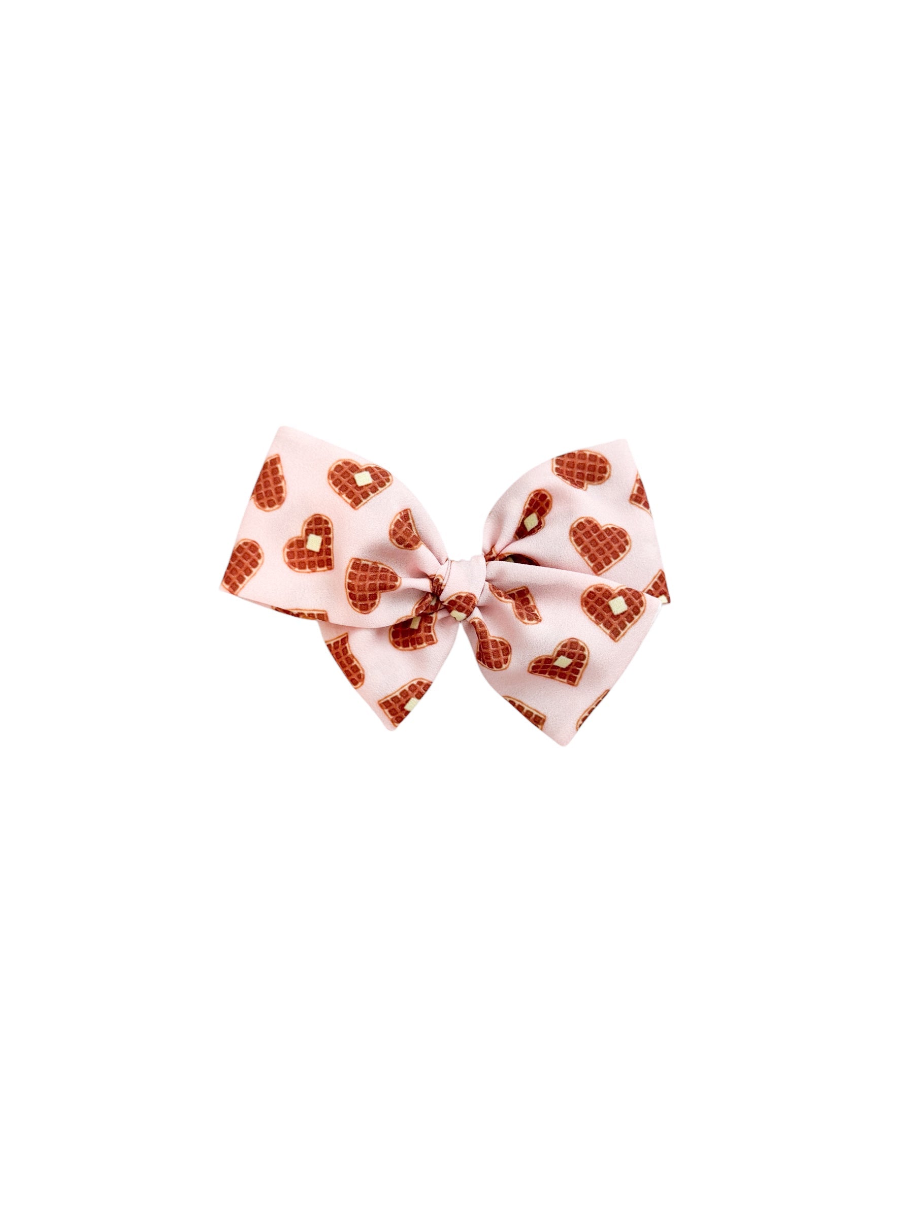 Pink Heart Waffles Pinwheel Hair Accessory | Boosh Baby