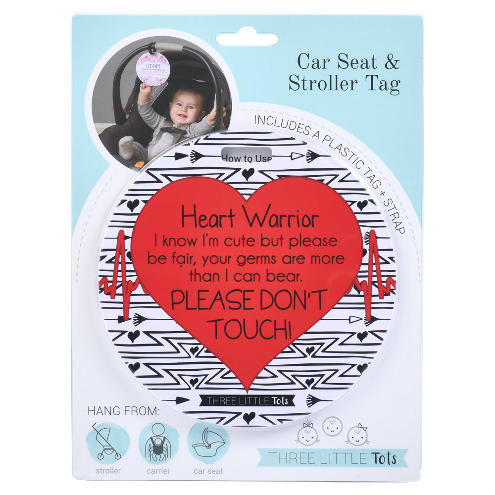 Heart Warrior No Touching Baby Car Seat Tag