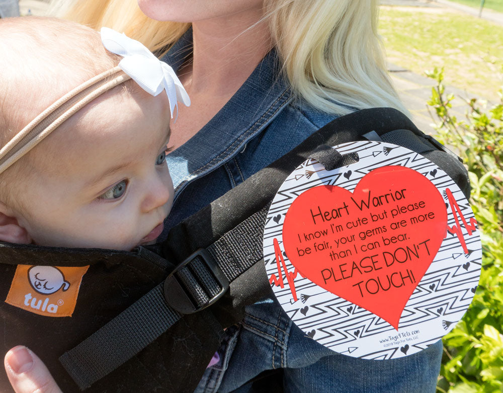 Heart Warrior No Touching Baby Car Seat Tag