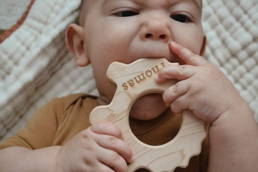 Hedgehog Wooden Baby Grasping Toy