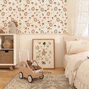 Hedgehog & Mushrooms Wallpaper - Nursery Wall Decor Wallpapers