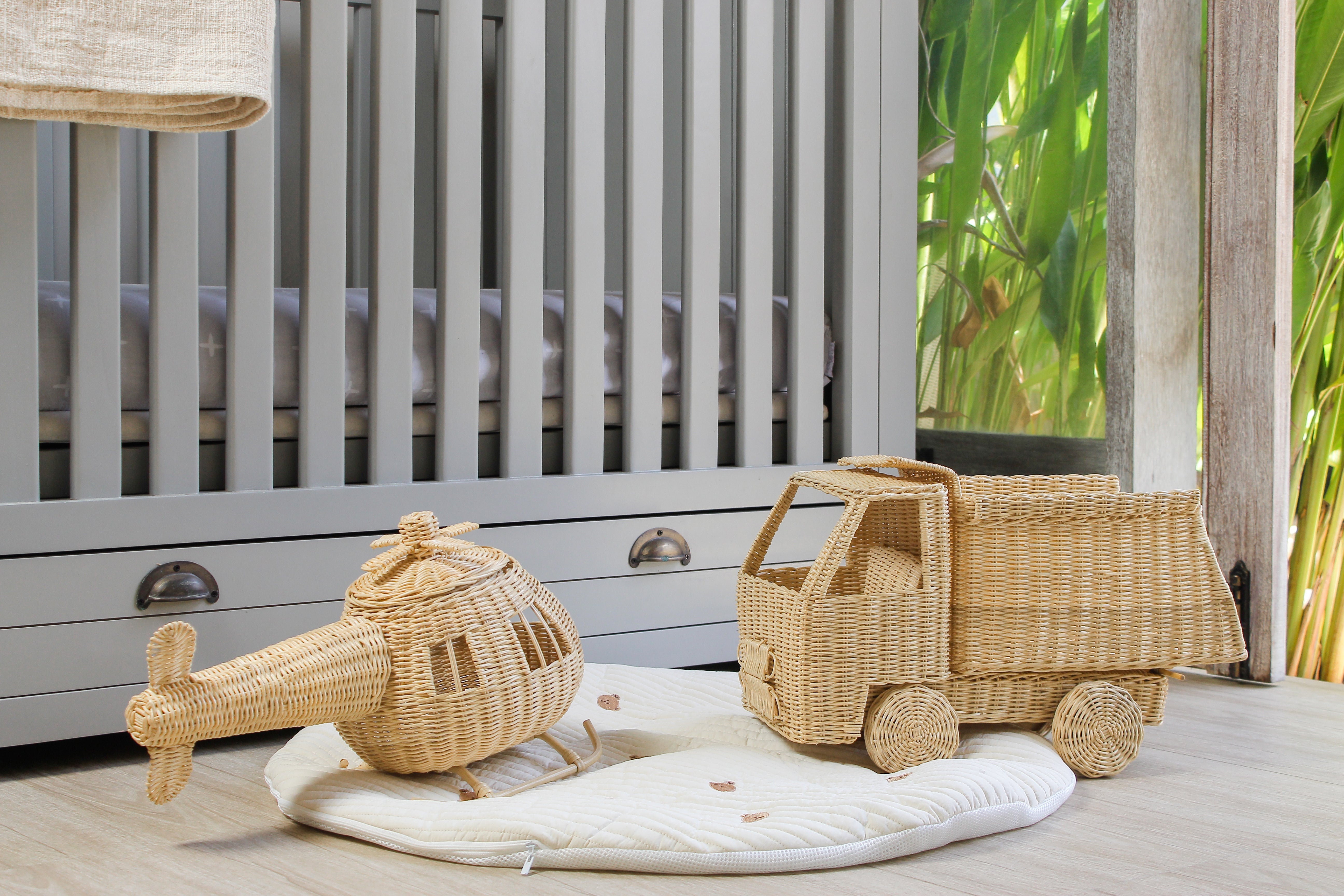The Eco-hauler: Handwoven Rattan Dump Truck | Kids Toy Truck