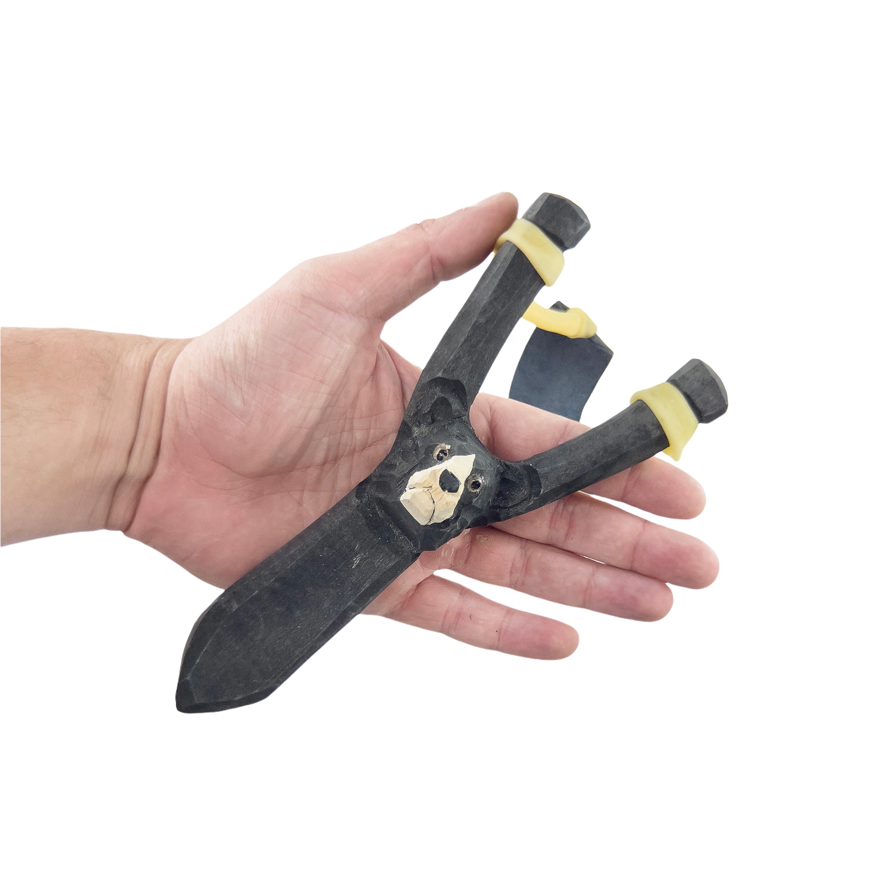 Wooden Bear Slingshot + Felt Ammo