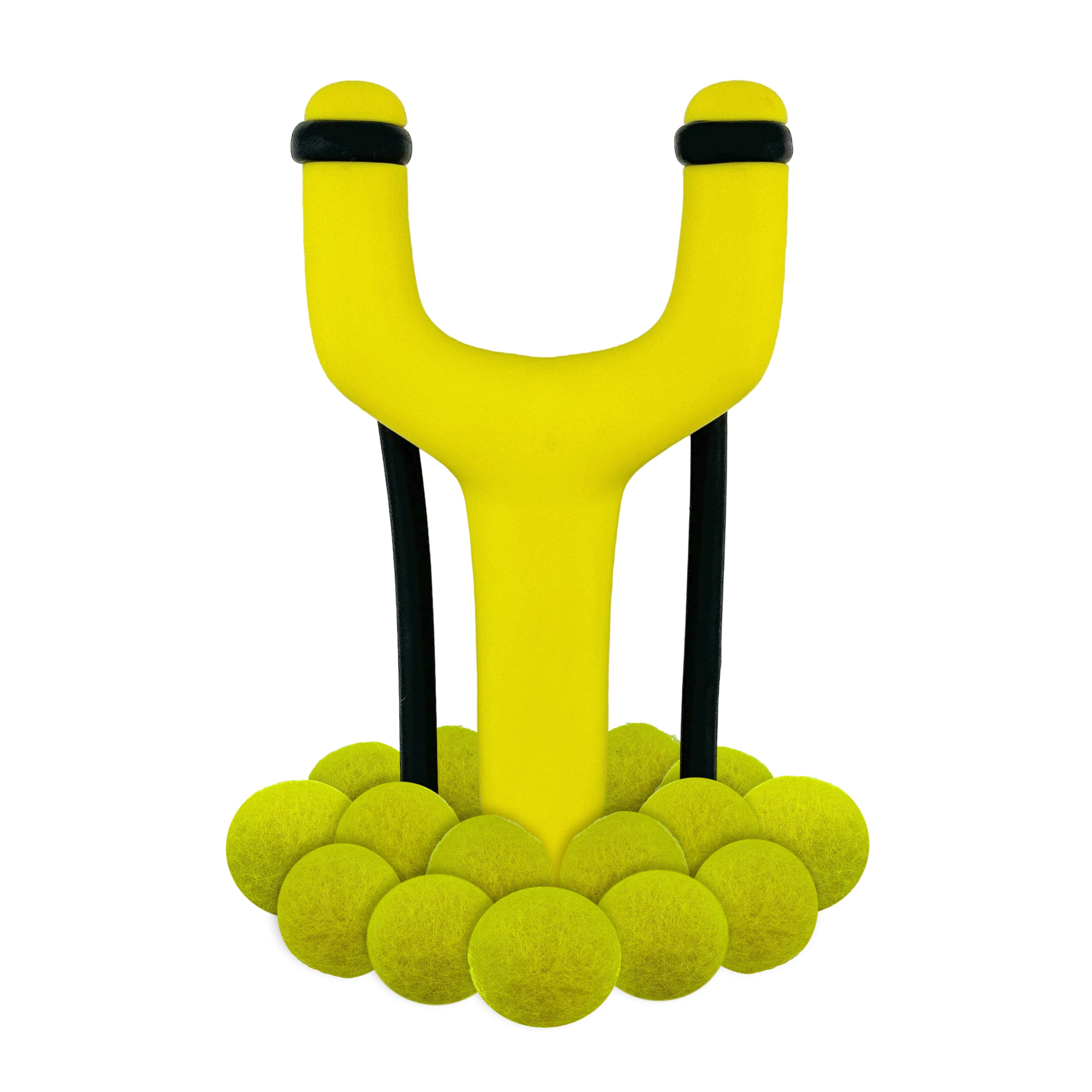 Neon Yellow Trouble Maker Slingshot + Felt Ammo