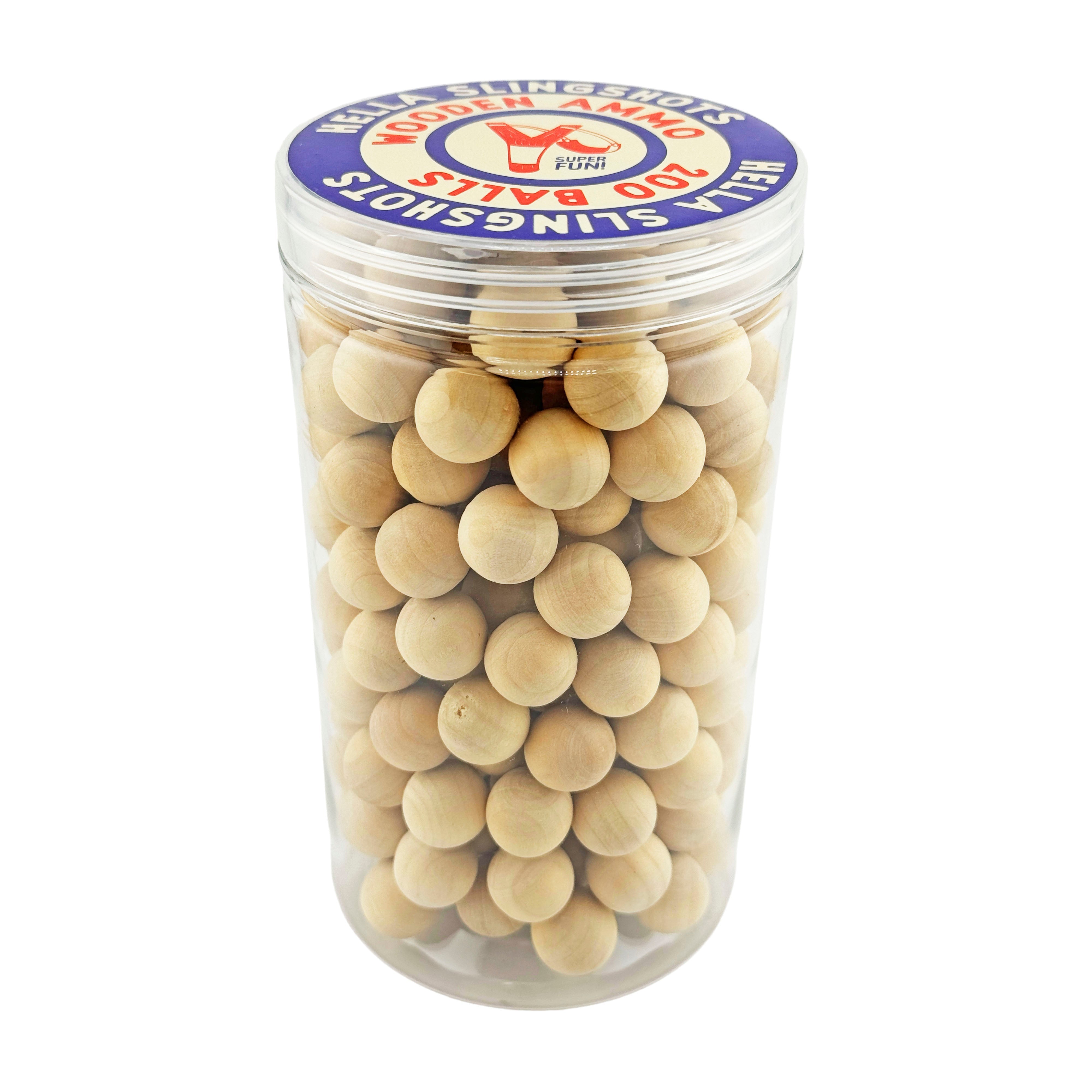 Wooden Slingshot Ammo - 200 Balls