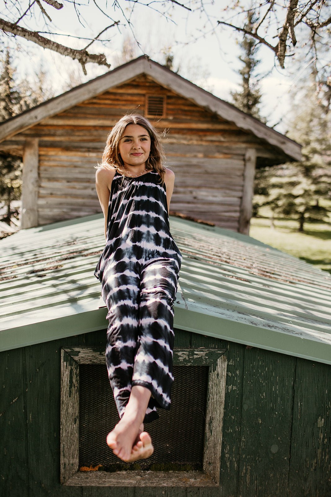 Hema Charcoal Tie Dye Jumpsuit