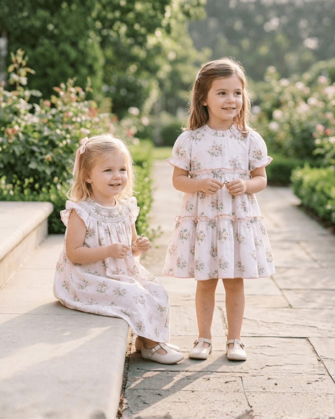 Heirloom Custom Rose Layered Ruffle Dress