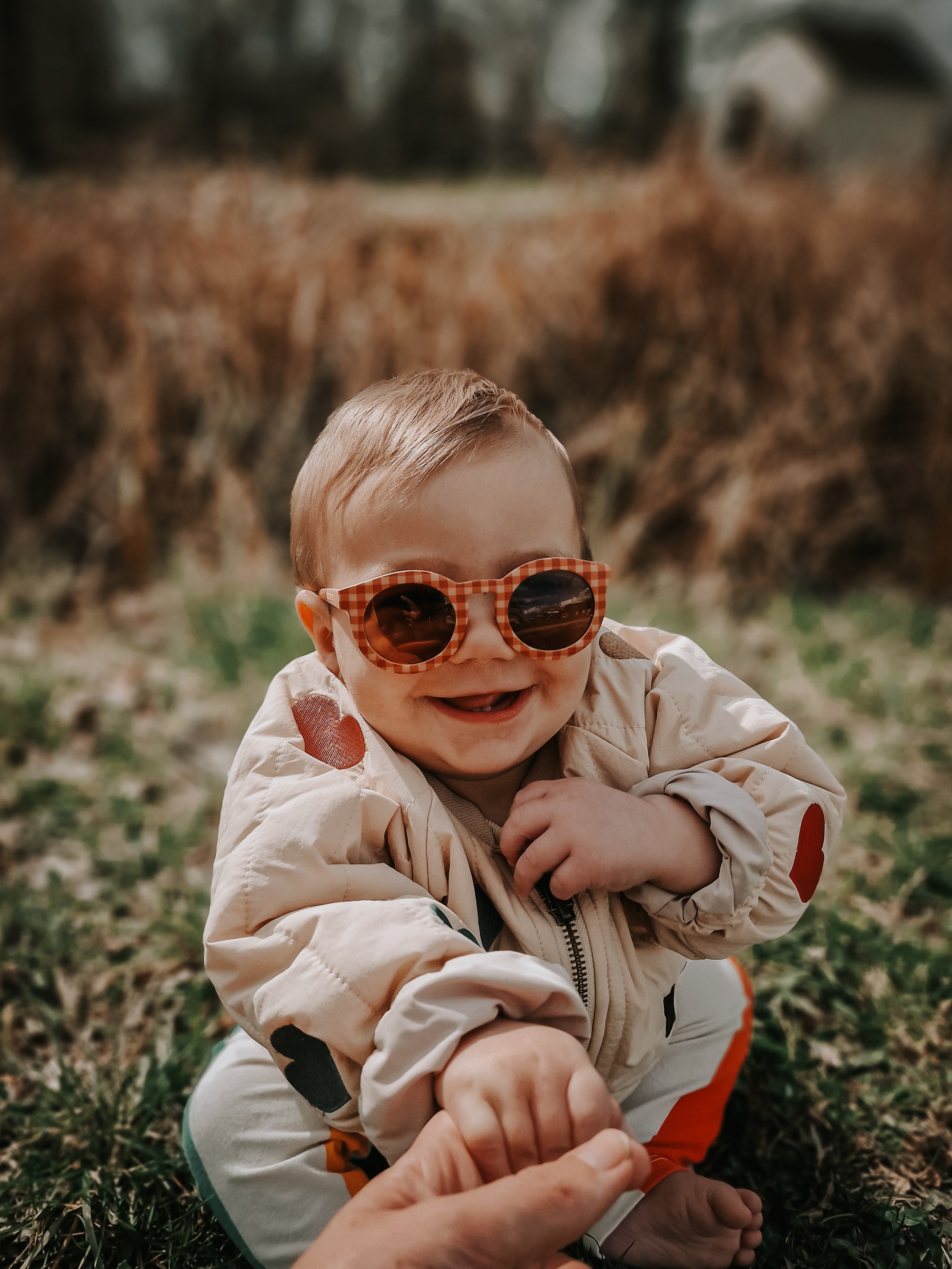 Classic | Sustainable Sunglasses | Plant-based Bendable Polarized - Baby | 0-2 Y | Sunset Gingham