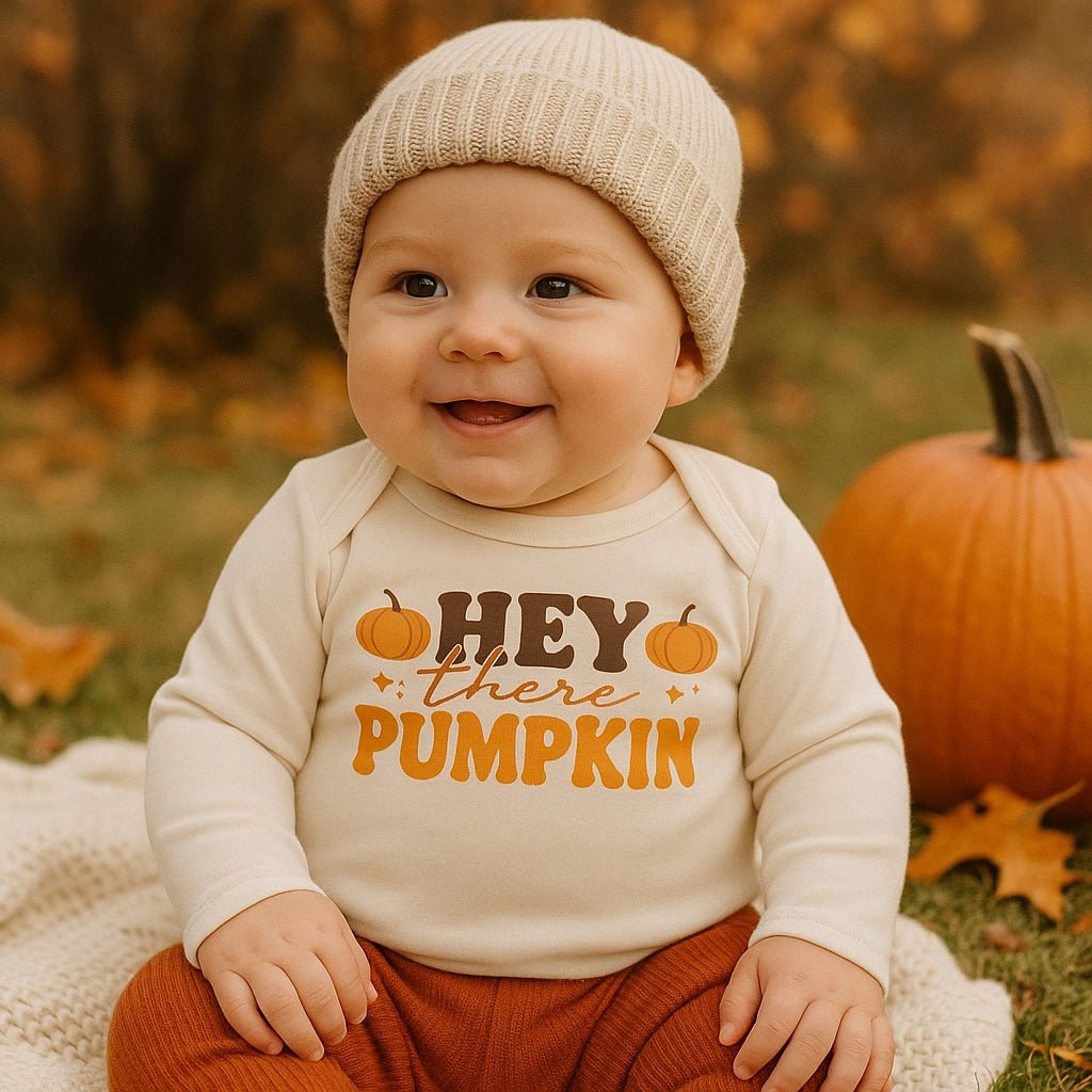 Graphic Bodysuit | Hey There Pumpkin (long Sleeve)
