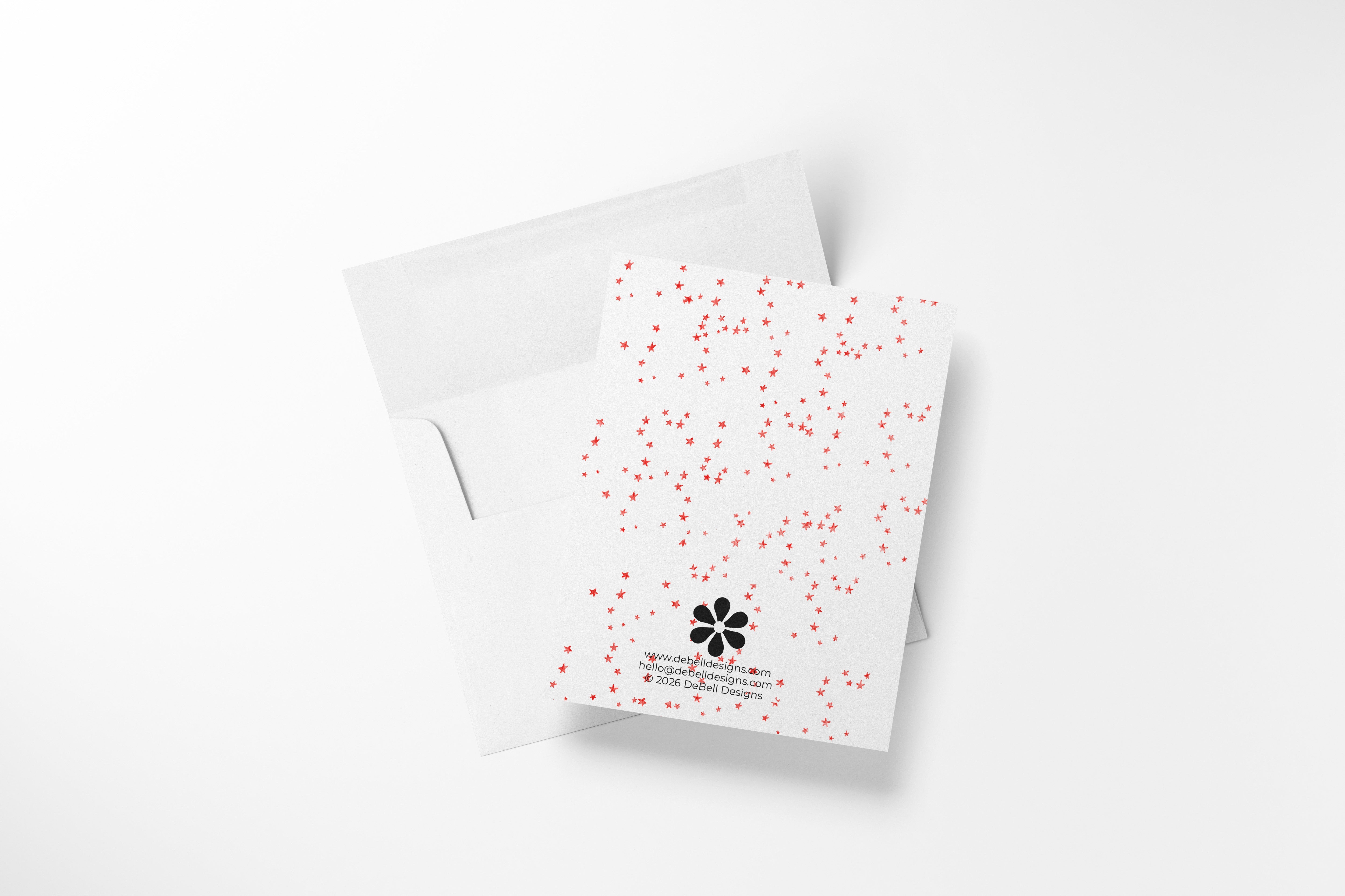 Ho Ho Ho Christmas Card – Playful Santa Holiday Card