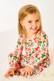 Long Sleeve Pajama Set - Candy Canes