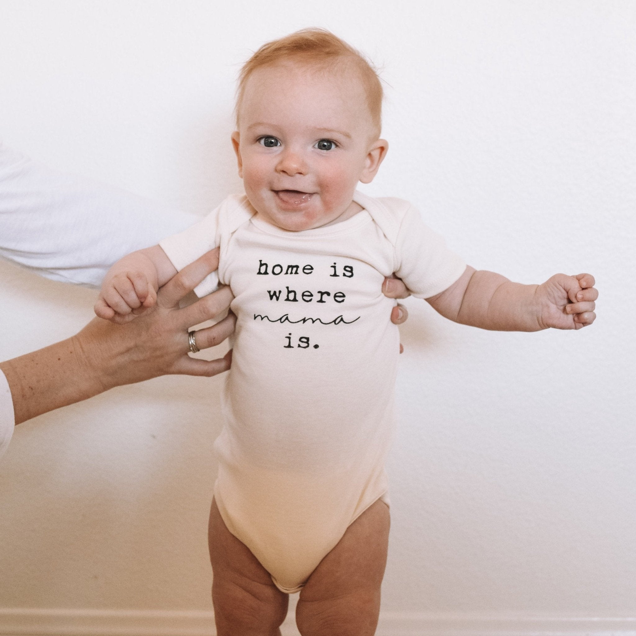 Home Is Where Mama Is - Organic Short Sleeve Baby Bodysuit