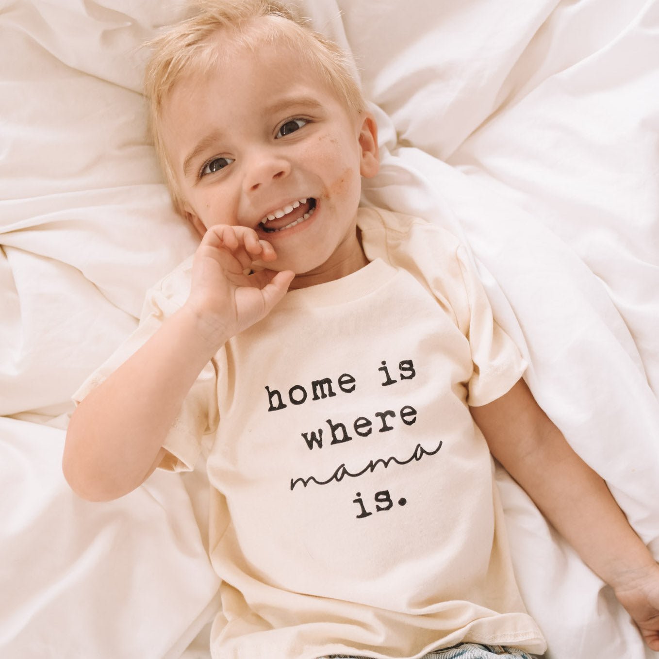Home Is Where Mama Is Organic Cotton Kids T-shirt Short Sleeve