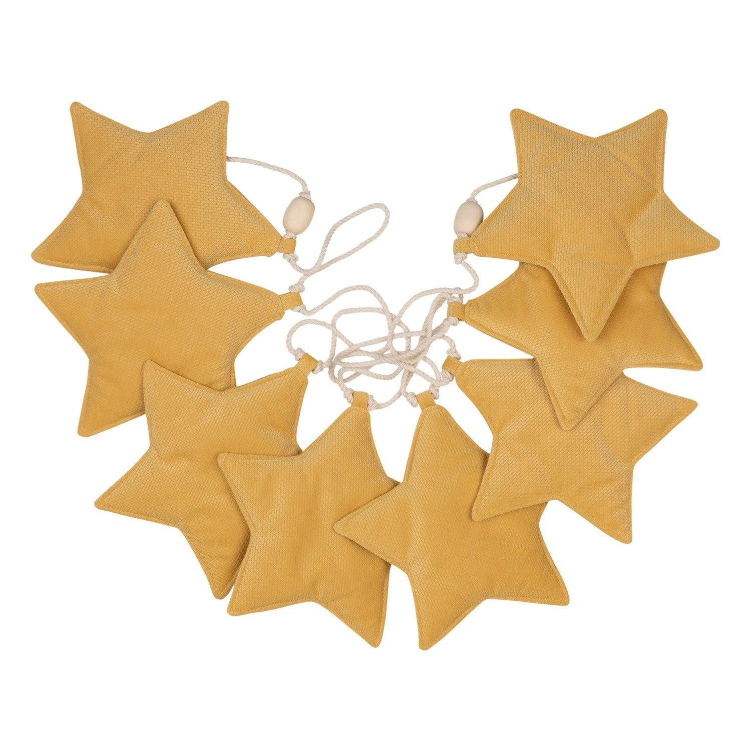 Velvet Honey Dust Garland With Stars