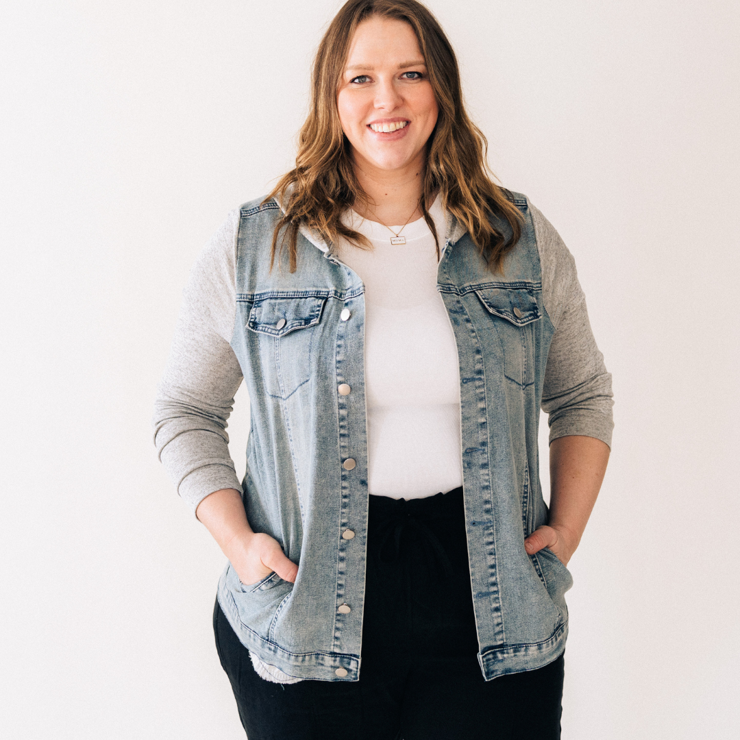 Hooded Denim Jacket - Women