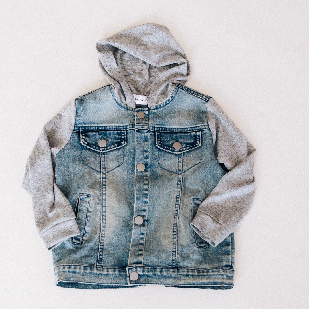 Hooded Denim Jacket - Women