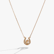 'horse Girl At Heart' Horseshoe Necklace