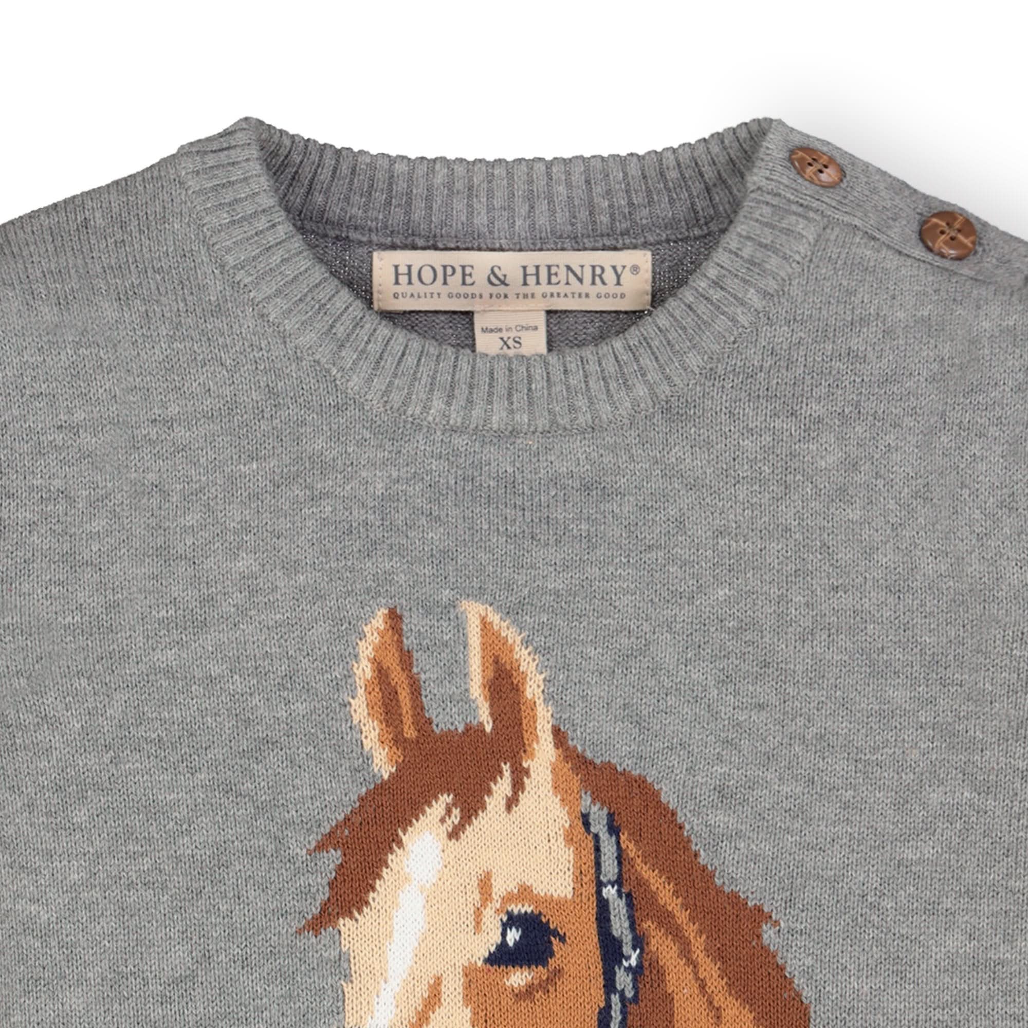 Horse Intarsia Pullover Sweater - Baby
