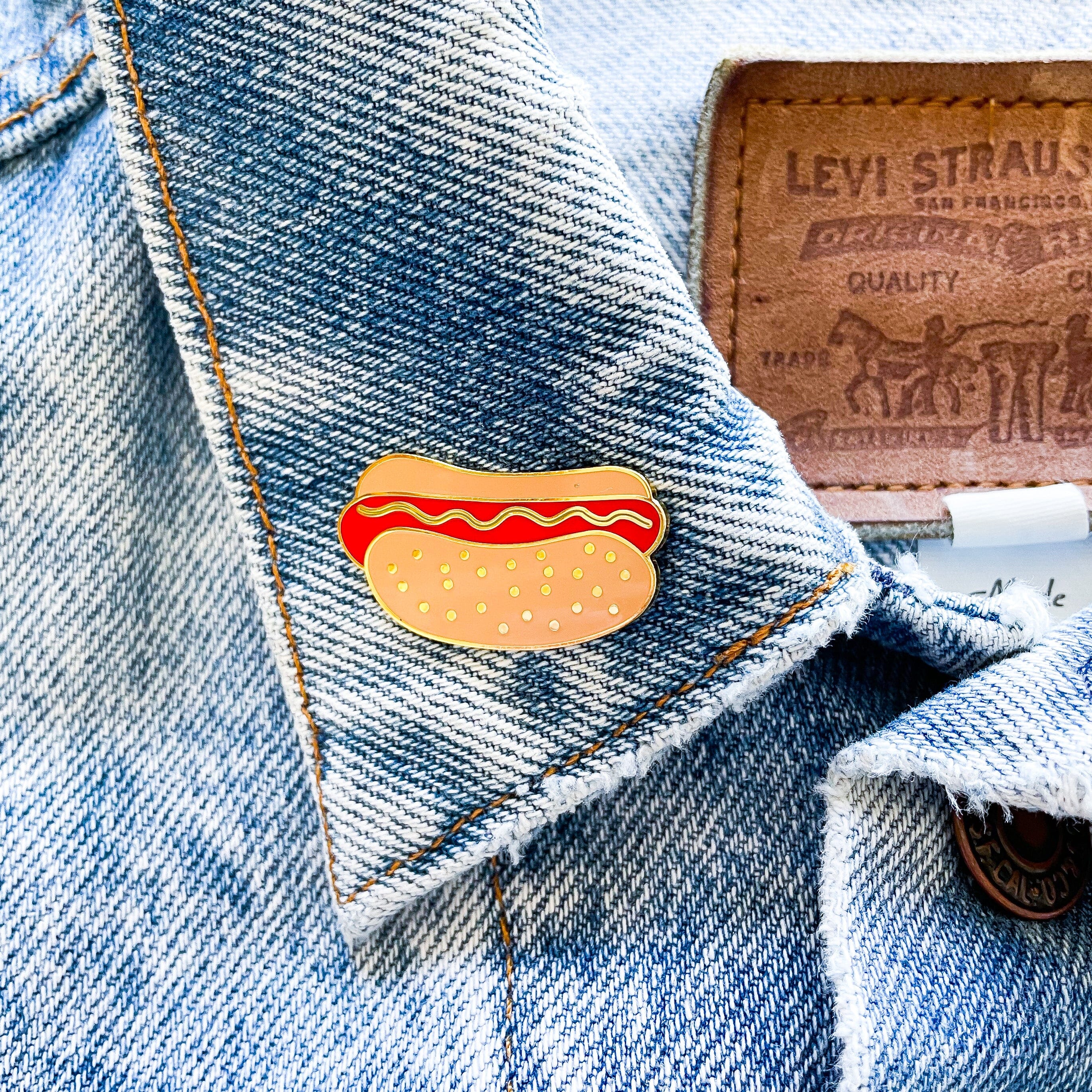 Hot Dog Enamel Pin