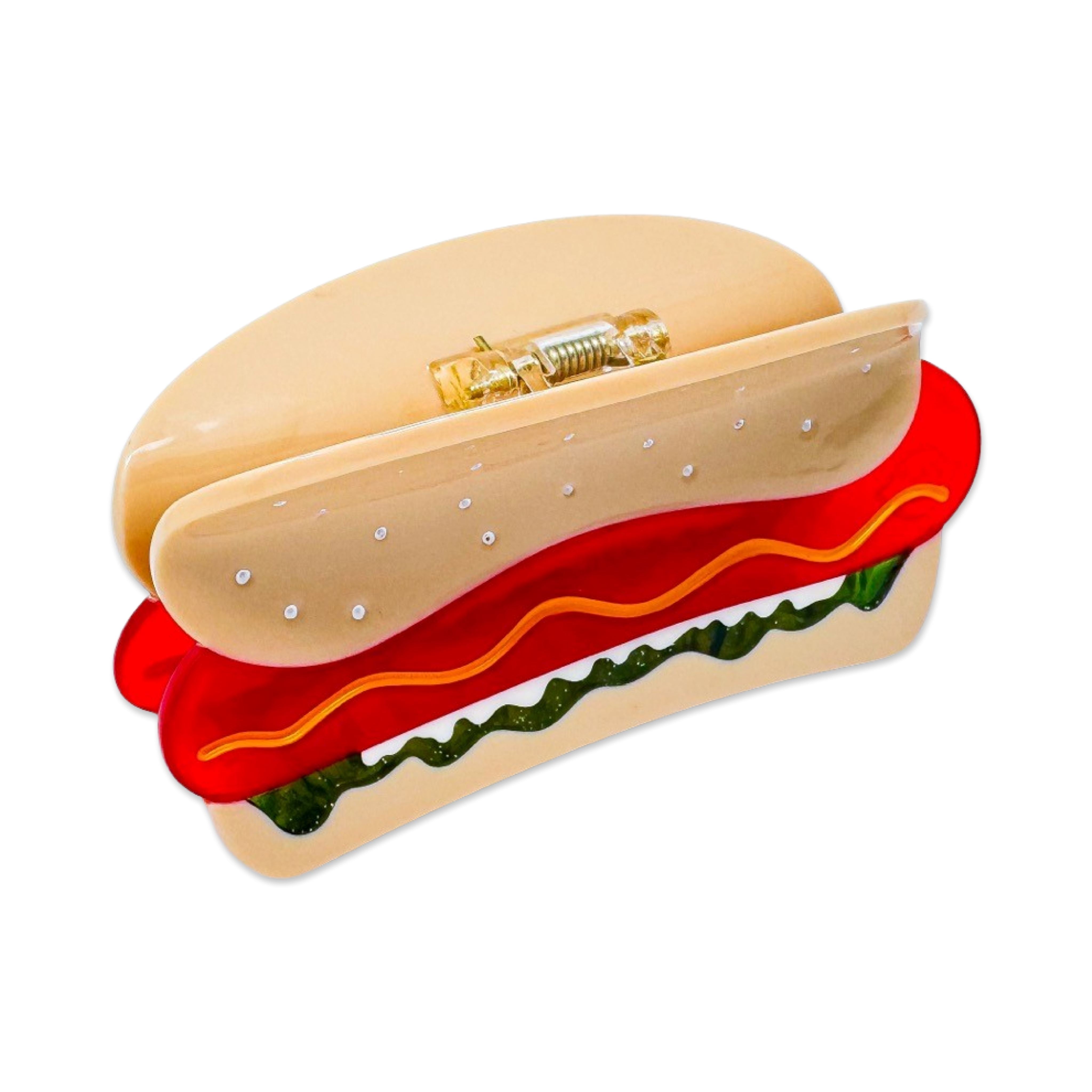 Hot Dog Hair Claw With All The Fixins