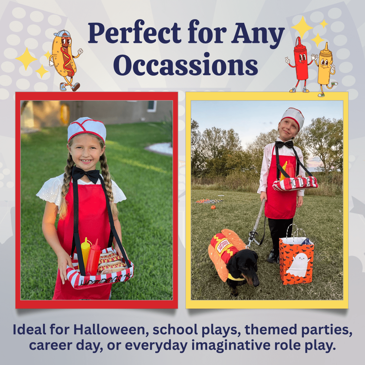 Hot Dog Vendor Costume - Kids