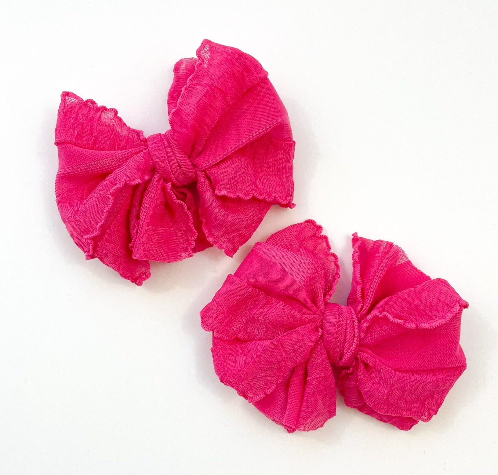 Hot Pink | Ruffled Hair Clip
