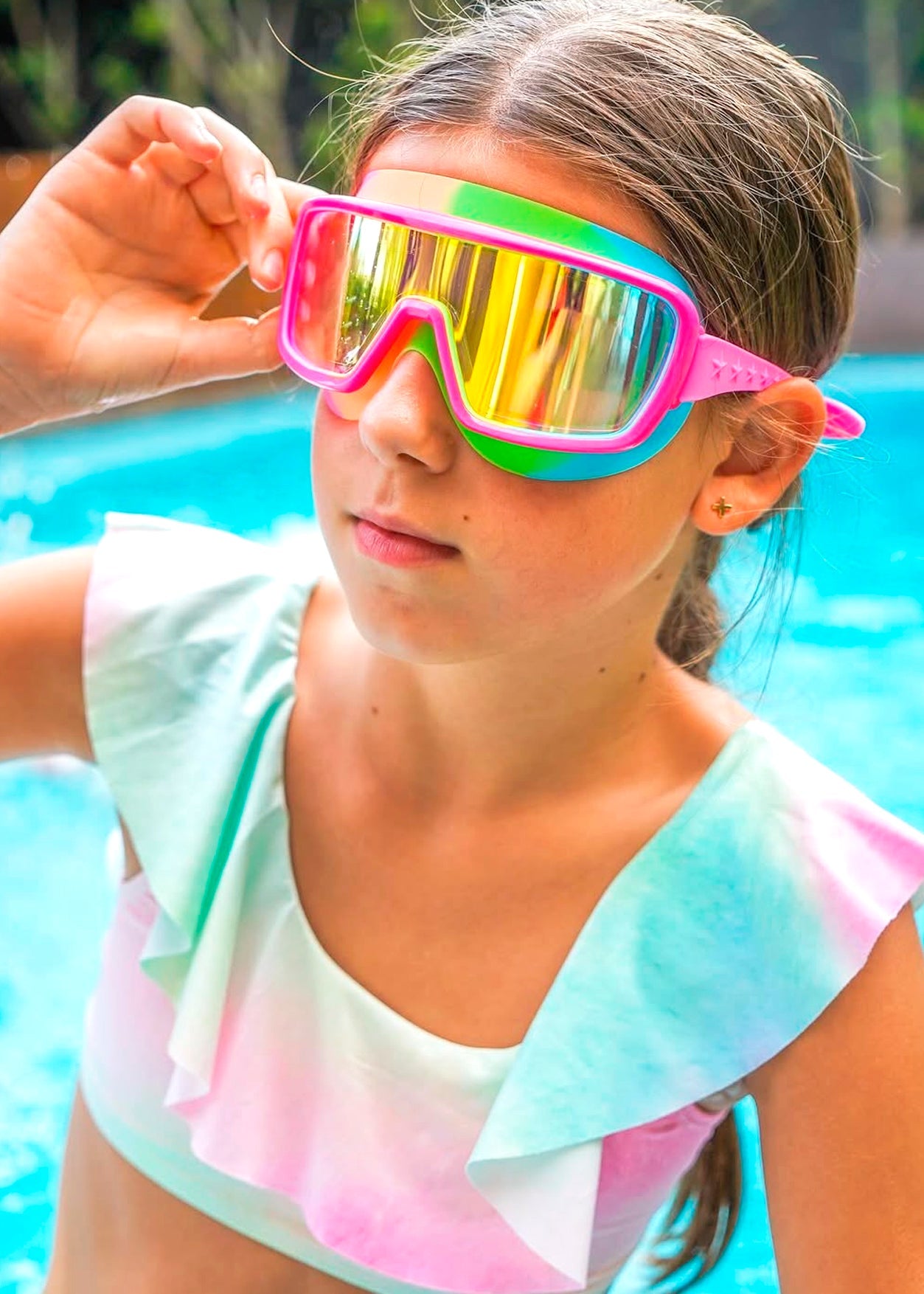 Hot Pink Swimming Goggles